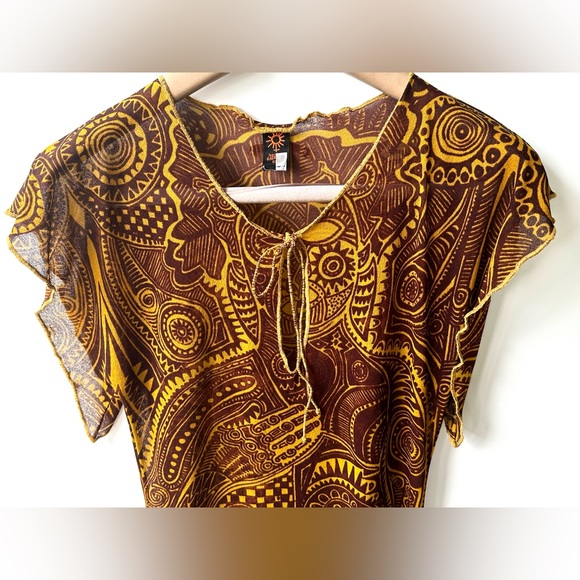 Jean Paul Gaultier Soleil 90s Vintage Mesh Maxi Dress, size M - Picture 4 of 14